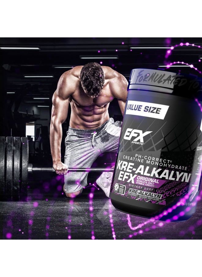 EFX SPORTS Kre-Alkalyn EFX | pH Correct Creatine Monohydrate Pill Supplement | Strength, Muscle Growth & Performance | 200 Servings, 400 Capsules  - Image 4