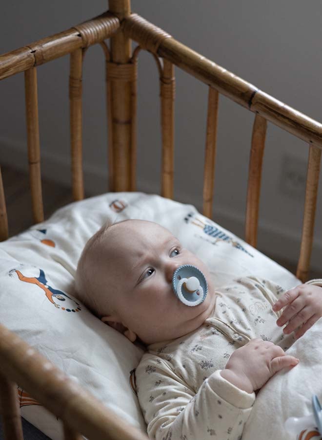 FRIGG Rope Silicone Baby Pacifier 6-18M 2-Pack Stone Blue Night/Sage Night - Size 2 - Image 5