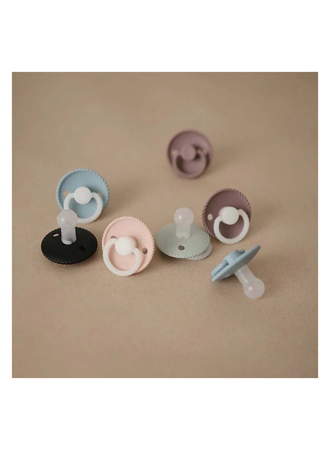 FRIGG Rope Silicone Baby Pacifier 6-18M 2-Pack Stone Blue Night/Sage Night - Size 2 - Image 3
