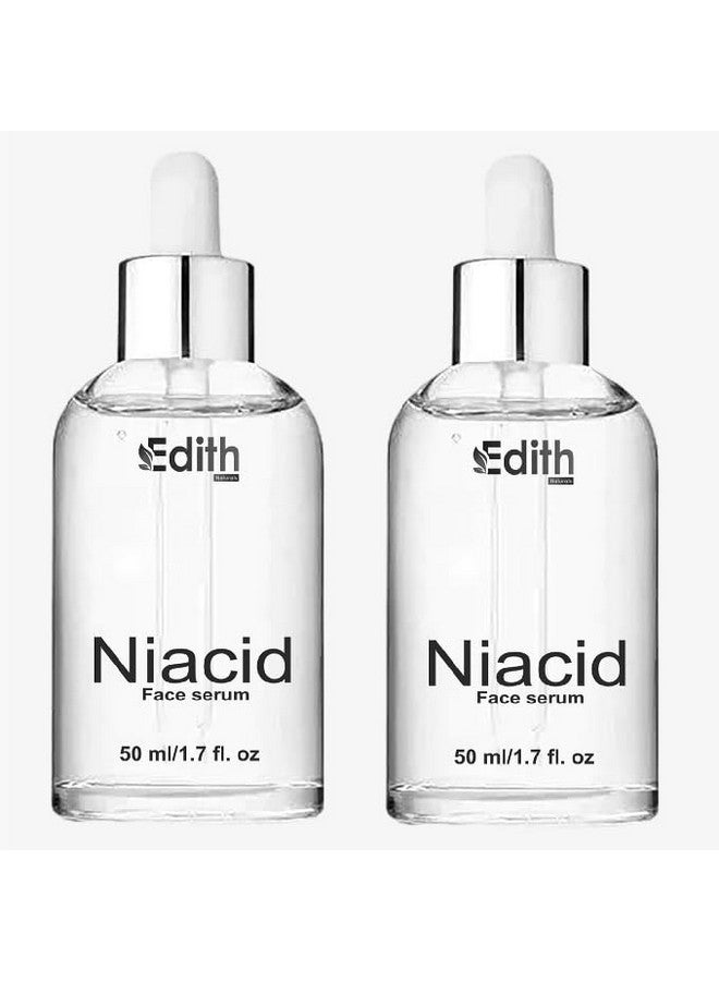 Edith Naturals Niacid Face Serum - 10% Niacinamide,skin Brightening Serum, Anti-Aging, Skin Repair, Supercharged Face Serum, Dark Circle, Fine Line & Sun Damage Corrector |, 50 ml, Pack of 2 - Image 1