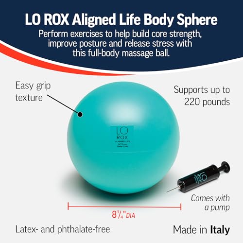 OPTP LO ROX Aligned Life Body Sphere with Pump - Inflatable Small Pilates Ball with Pump for Exercise, Massage, and Core Workouts — from Lauren Roxburgh - Image 5