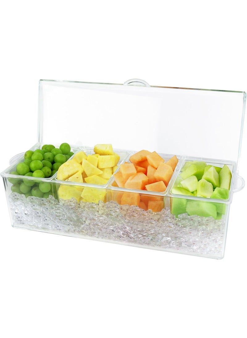 Estilo Estilo 4 Section Condiment on Ice Clear 1Pack  - Image 1