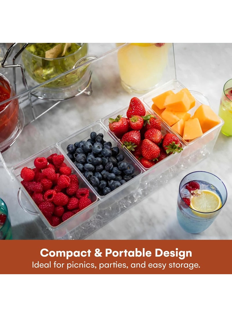 Estilo Estilo 4 Section Condiment on Ice Clear 1Pack  - Image 4