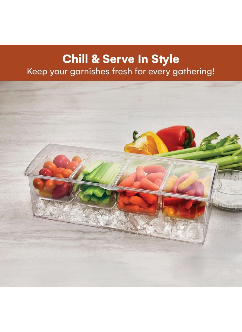 Estilo Estilo 4 Section Condiment on Ice Clear 1Pack  - Image 2