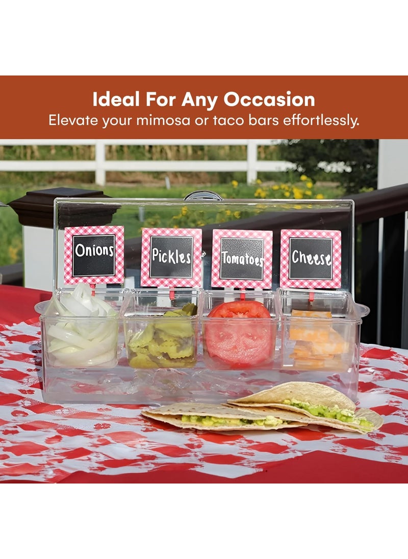 Estilo Estilo 4 Section Condiment on Ice Clear 1Pack  - Image 5