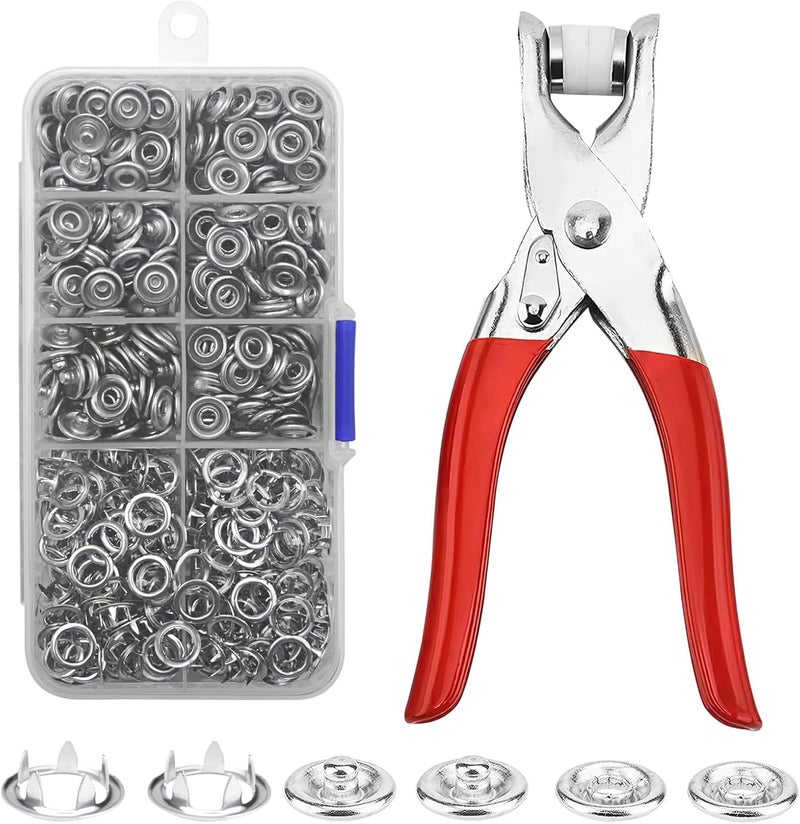 GOPIKRISHNA Piece Metal Snap Fasteners Set with Hand Pliers Storage Case Assorted Colors for Sewing DIY Crafts Clothing Hats Bags - Image 3