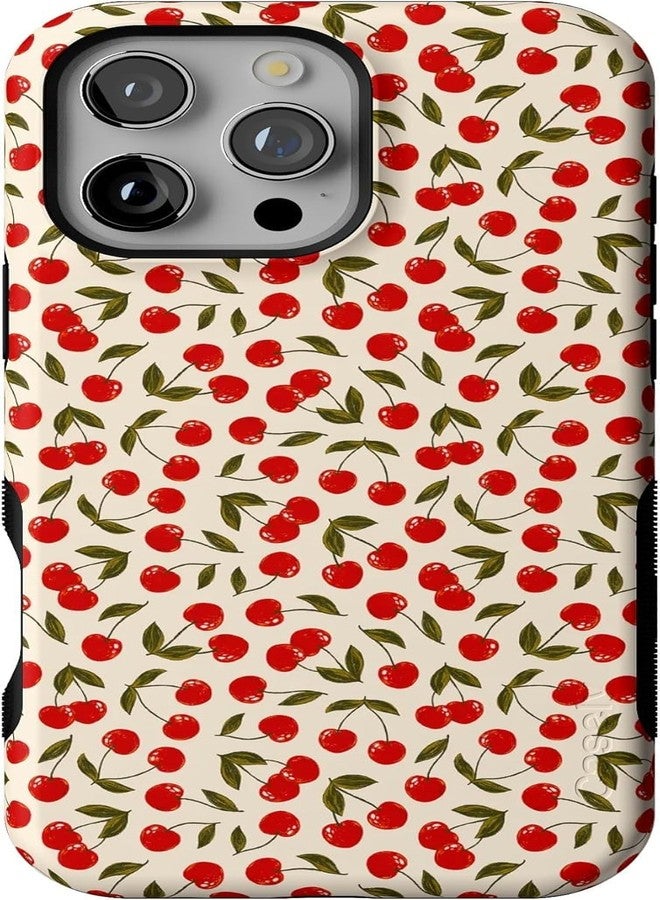 Casely iPhone 16 Pro Max Case | Cherry on Top | Red Cherries Floral | Compatible with MagSafe | Bold Protective Design - Image 1