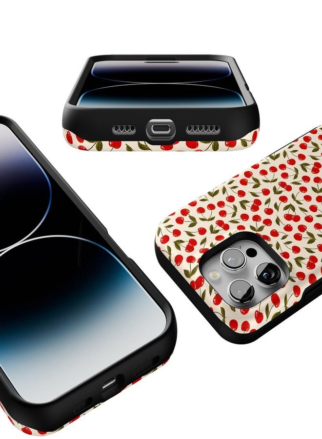 Casely iPhone 16 Pro Max Case | Cherry on Top | Red Cherries Floral | Compatible with MagSafe | Bold Protective Design - Image 3