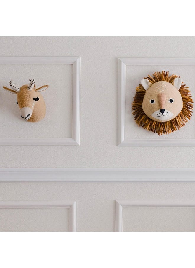 Crane BABY Crane Baby Safari Nursery Décor, Plush Animal Wall Décor for Boys and Girls, Lion, 10" x 9" x 5.5"  - Image 4