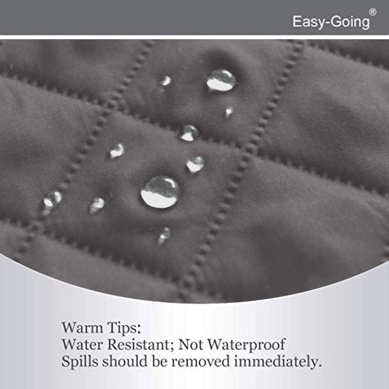 Easy-Going EasyGoing Reversible Oversized Couch Cover for 3 Cushion Couch Sofa Cover for Dogs Water Resistant Furniture Protector Cover with Foam Sticks for Pet Oversized Sofa GrayIvory - Image 4