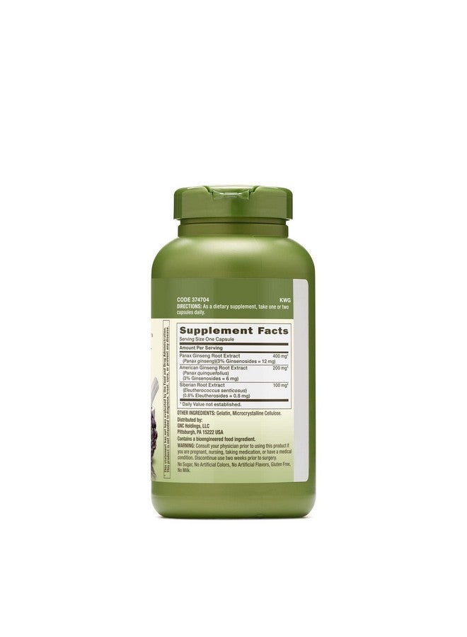 GNC Herbal Plus Triple Ginsa Supplement, Supports Vitality, 200 Servings - Image 2