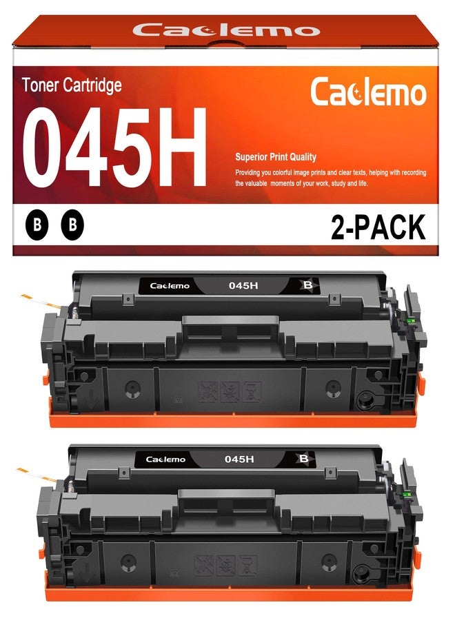 Caclemo 045H Black Toner Replacement for Canon 045H Toner Cartridges Canon 045H 045 Black Toner Compatible with Canon Color imageCLASS MF632Cdw MF634Cdw LBP612Cdw LBP612C LBP612 MF632 MF634 Printer (2 Black) - Image 1