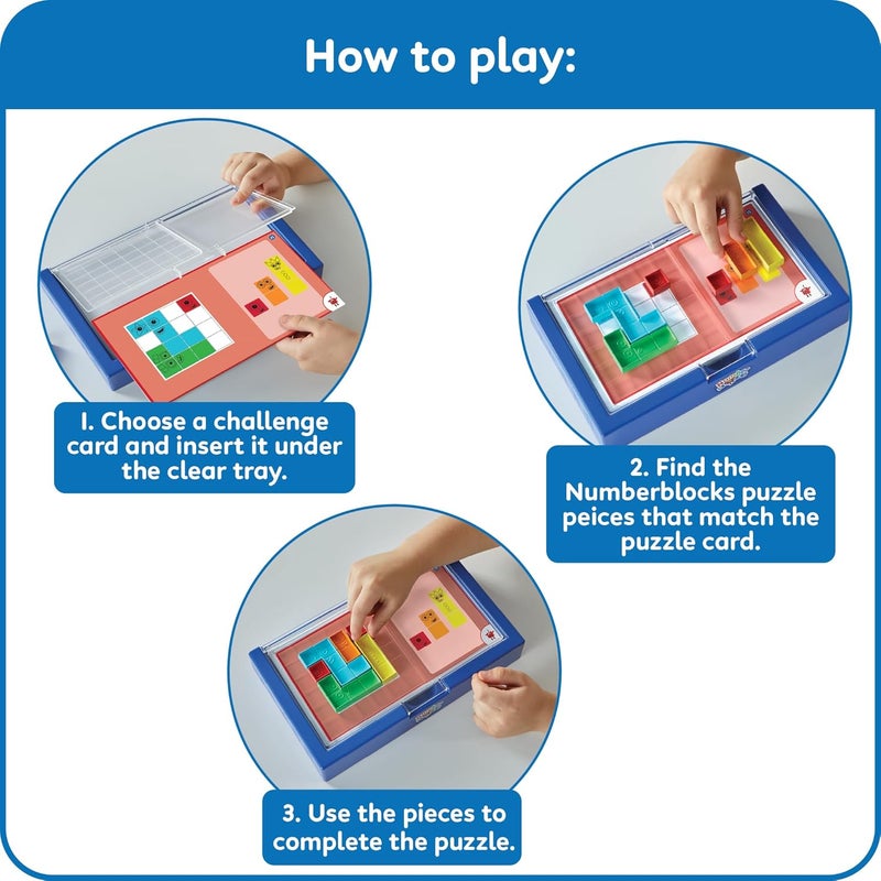 hand2mind hand2mind Numberblocks Puzzle Solver Brain Teasers Logic Puzzles for Kids Educational Games Math Toys for Kids 35 Fidget Game Preschool Learning Activities Toddler Birthday Gifts - Image 3