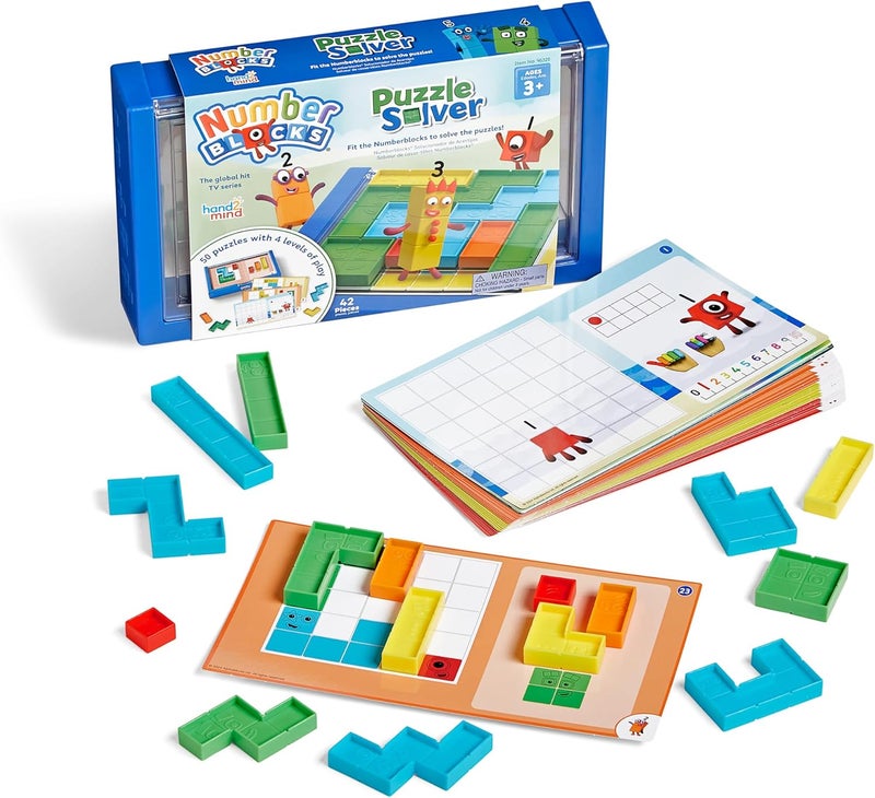 hand2mind hand2mind Numberblocks Puzzle Solver Brain Teasers Logic Puzzles for Kids Educational Games Math Toys for Kids 35 Fidget Game Preschool Learning Activities Toddler Birthday Gifts - Image 1