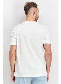 DIESEL Men Crew Neck Short Sleeve Graphic Print T,Shirt, White  - Image 3