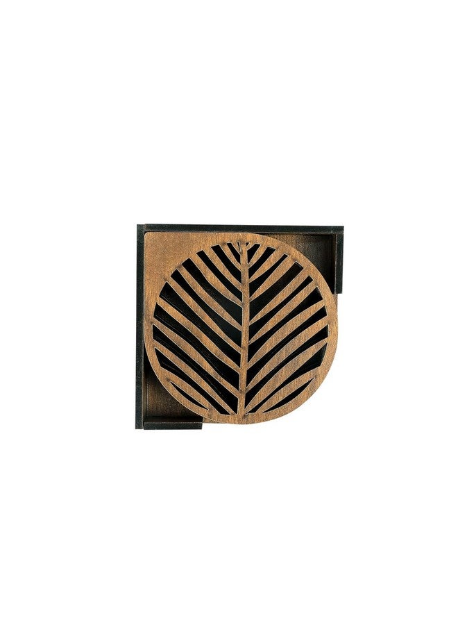 Handmade Wooden Tea Coasters Wooden Drink Coaster Wood Table Coaster Set of 6 with Stand for Tea Cups Coffee Mugs Beer Cans Bar Tumblers and Water Glasses (PEAR Shape, Light Brown)  - Image 5