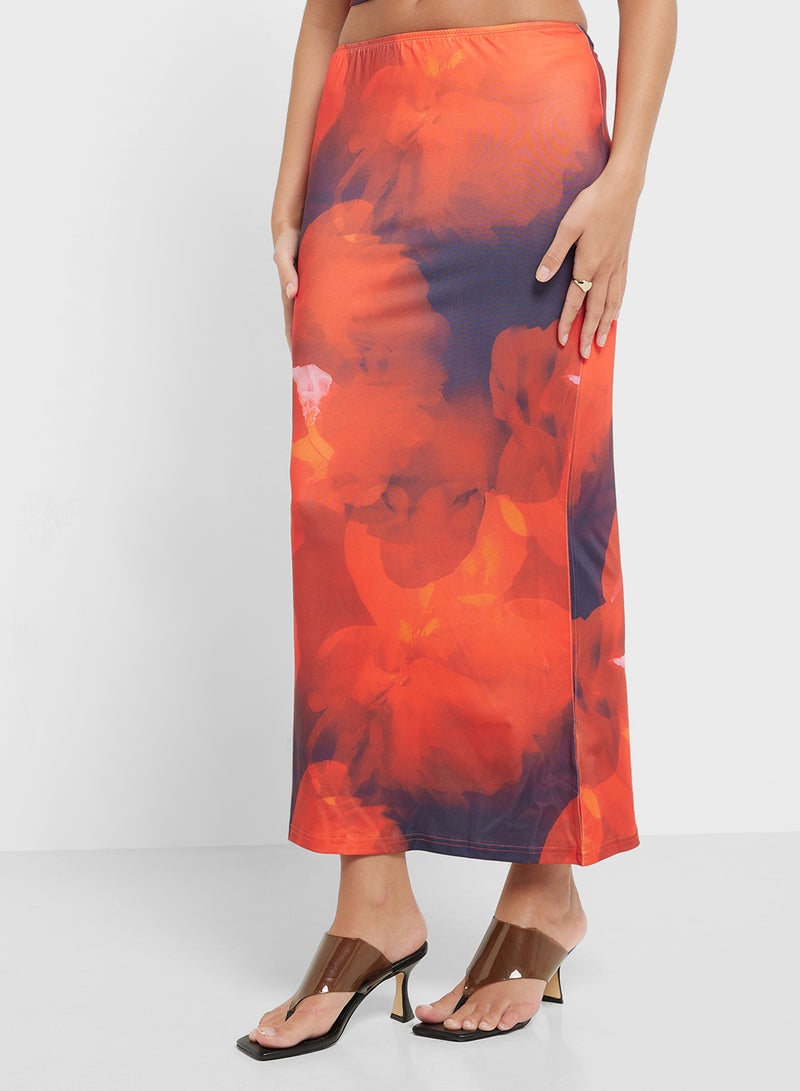 Ginger Blurred Floral Cami Top & Maxi Skirt Set  - Image 4