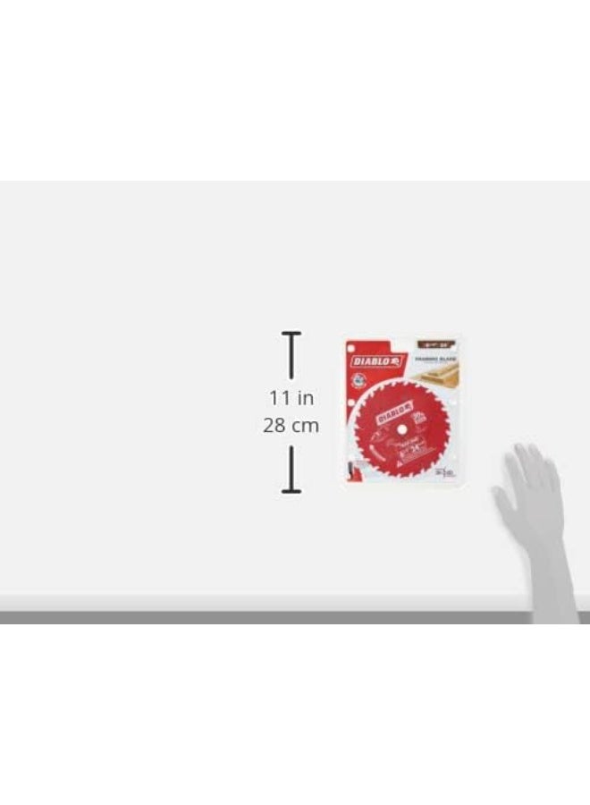 Diablo Diablo Framing Saw Blade for Wood - TiCo Hi-Density Carbide, Non-Stick Perma-Shield Coating, 6-1/2" Diameter, 24 Teeth, .059" Kerf - D0624X  - Image 1