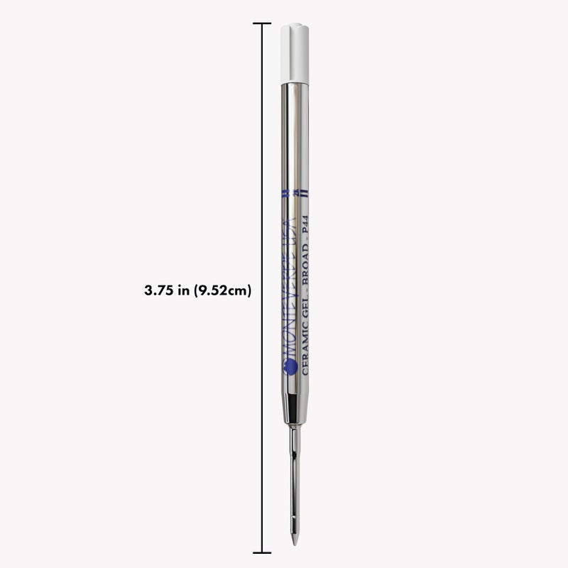 Monteverde إعادة تعبئة جل سيراميك بدون غطاء تناسب أقلام باركر الجافة، أزرق/أسود عريض (P443BB) - Image 2