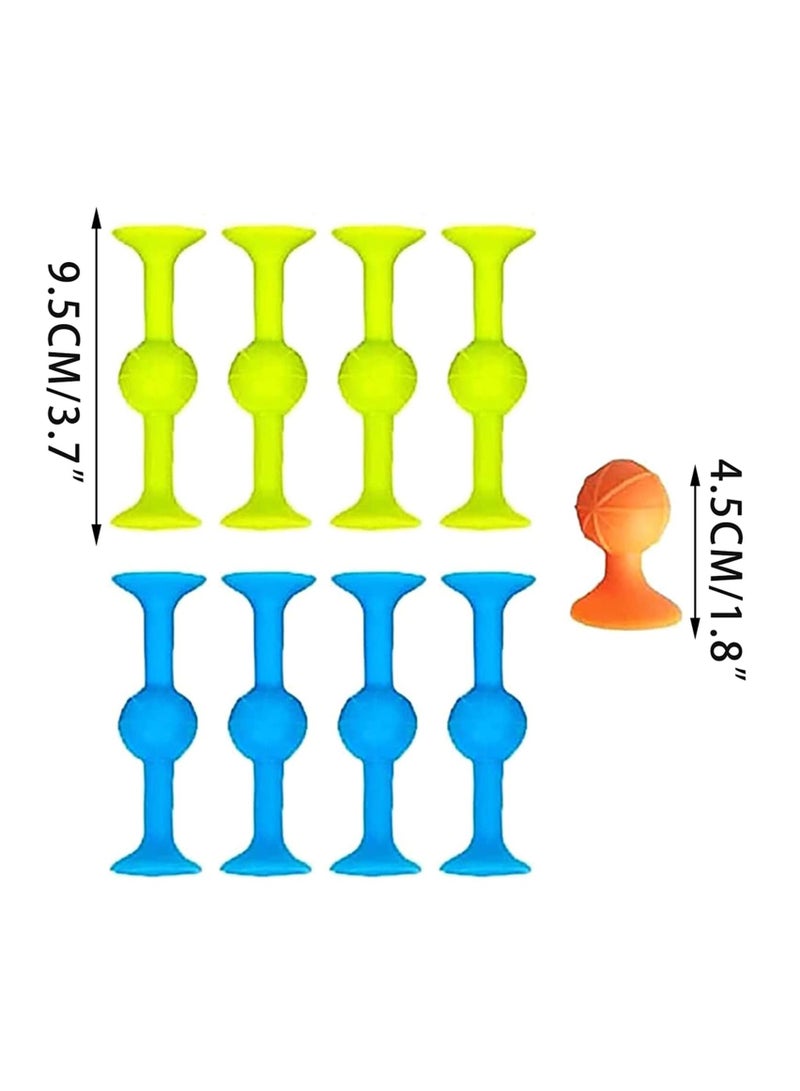 NIBEMINENT Pop Sucker Toys, Silicone Target Marker and Darts Funny Toy Set, Outdoor Competitive Games, Release Stress Family Interactive for Glass, Metal, Plastic Multiple Surfaces - Image 1