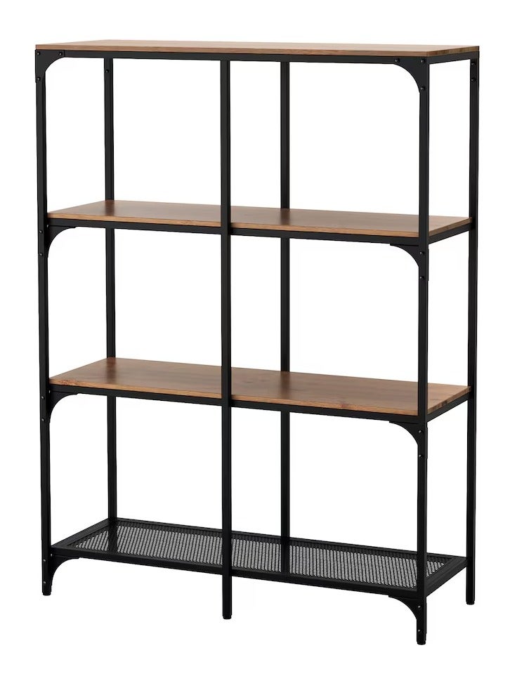 آيكيا فراكتا وحدة رفوف من المعدن والخشب الصلب أسود ‎100x136 سم‏ - Image 1