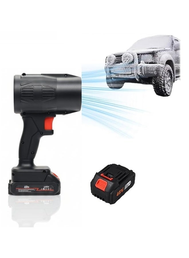 Max Top Blower Max Top Cordless Super Powerful Car Dryer with Rechargeable Lithium Battery 48W, Ideal for Cleaning Dust, Leaves - Image 2