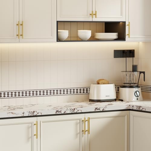 goldenwarm 50 Pack Brushed Gold Cabinet Handles 3-3/4in Drawer Pulls Brass Kitchen Cabinet Hardware 96mm Centers - LS201GD96 Kitchen Cabinet Bar Handles Pulls for Dresser Drawer - Image 5