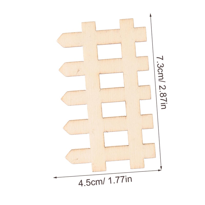 Miniature Wooden Fence 100 Pcs Garden Decor Edging For Succulent Plants Photo Prop - Image 3