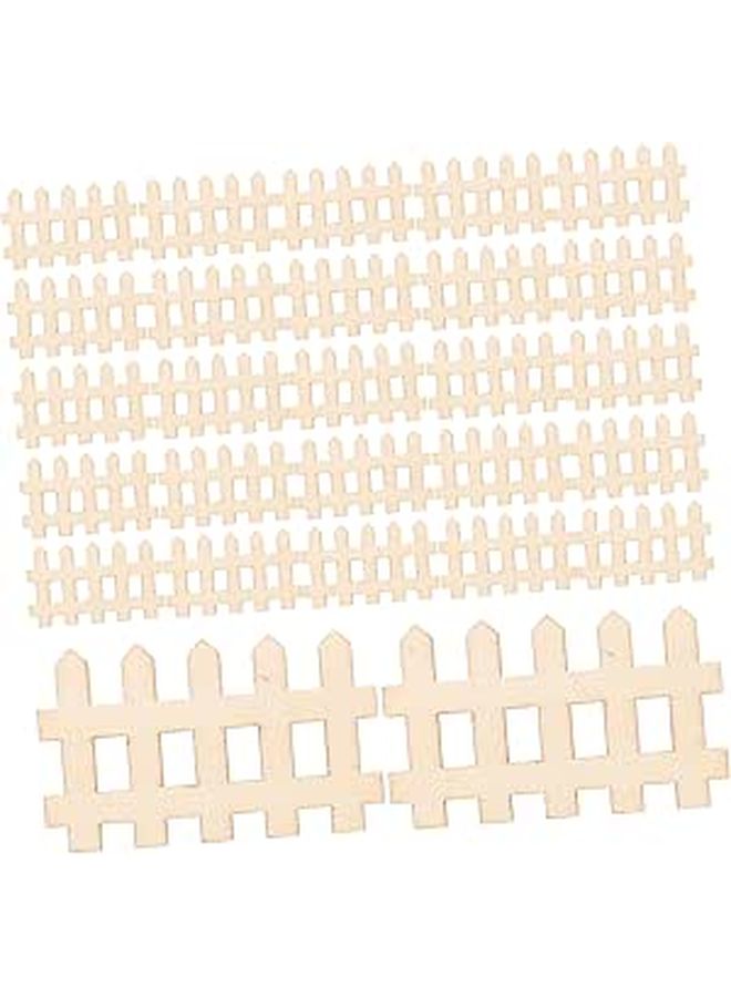 Miniature Wooden Fence 100 Pcs Garden Decor Edging For Succulent Plants Photo Prop - Image 1