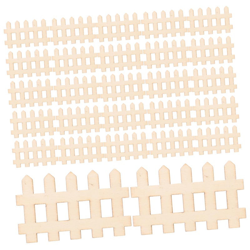 Miniature Wooden Fence 100 Pcs Garden Decor Edging For Succulent Plants Photo Prop - Image 2