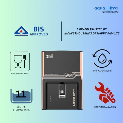 AquaUltra Xpert Water Purifier for Home | RO+UV+UF | Taste Enhancer | 11L Storage | TDS Meter | Endless Purity | ISI Certified | Superior Performance | Ideal for Home| Works with All Water Sources - Image 5