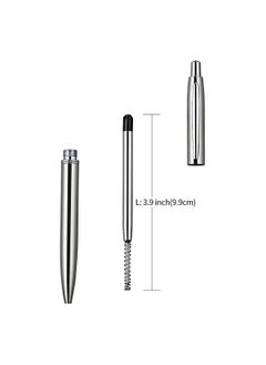 3 Pcs Retractable Metal Ballpoint Pens, For Gift, Business, Office, 1.0Mm Medium Point Black Ink, 6 Extras Replaceable Metal Refills - Stainess Steel - pzsku/Z41B50A8CD7DEA1FDF5B3Z/45/_/1731927150/7d5da710-cebc-4026-8704-4a1d3516c104