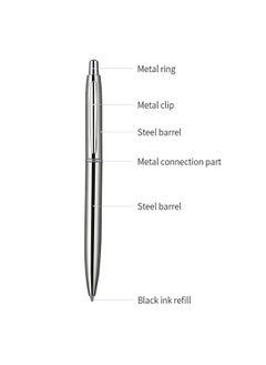 3 Pcs Retractable Metal Ballpoint Pens, For Gift, Business, Office, 1.0Mm Medium Point Black Ink, 6 Extras Replaceable Metal Refills - Stainess Steel - pzsku/Z41B50A8CD7DEA1FDF5B3Z/45/_/1731927152/fd3db8ef-3713-4500-a0ce-bd083074b78d