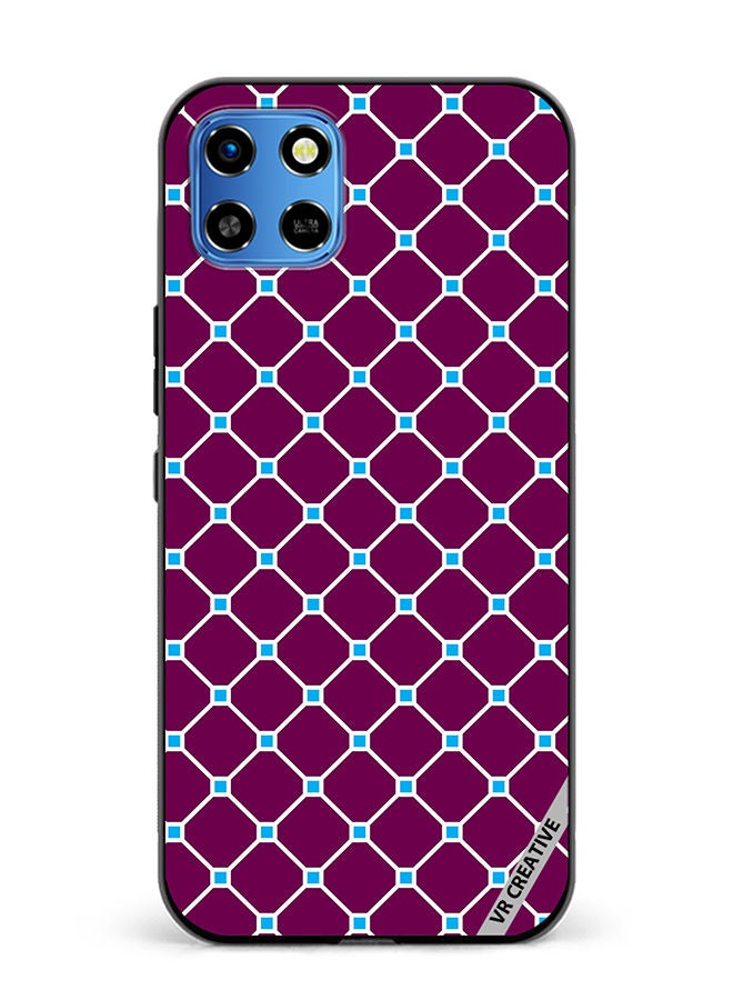 VR CREATIVE Protective Case Cover For Infinix Smart 6 HD Abstract Crossed Lines Seamless Patternn Design Multicolour - Image 1