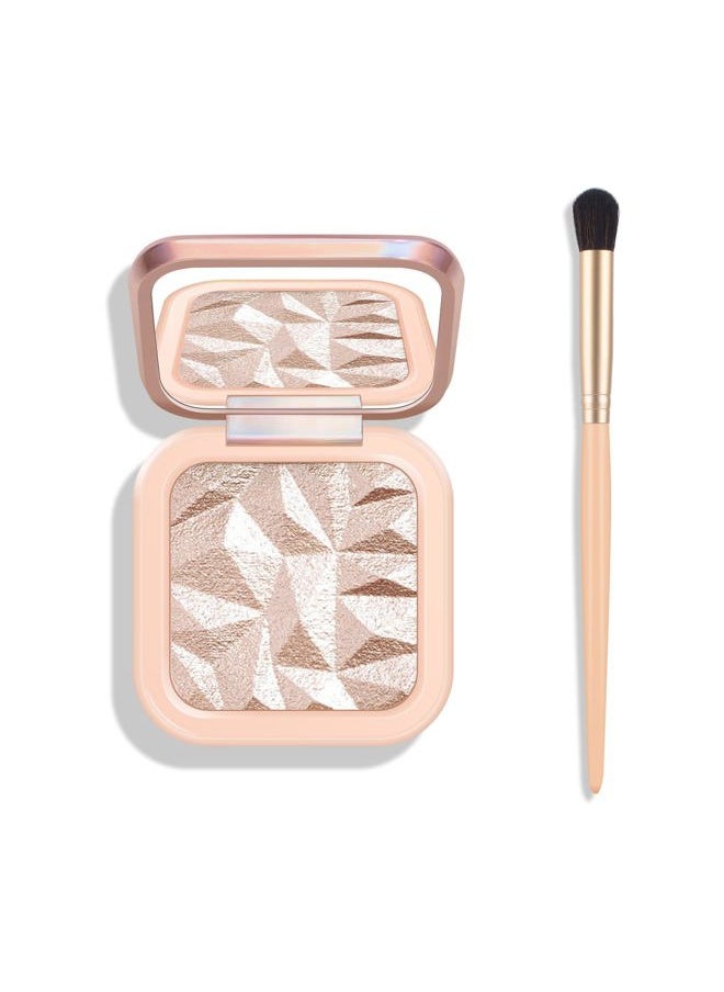 KYDA - Face Highlighter Palette, High Glossy Face Illuminator Palette, Natural Glow Finish, Pearl Shimmer Smooth Baked Powder, Lasting Sparkling Highlighter Makeup-DAWN GLOW - Image 1
