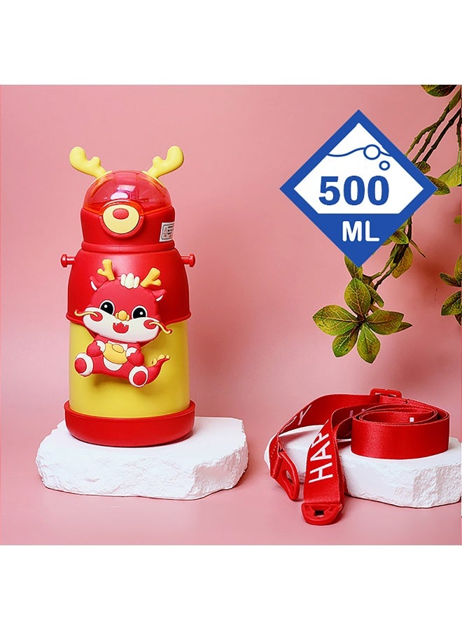 LITTLE SURPRISE BOX Orange Lucky Dragon theme Kids Water Bottle 500ml  - Image 2