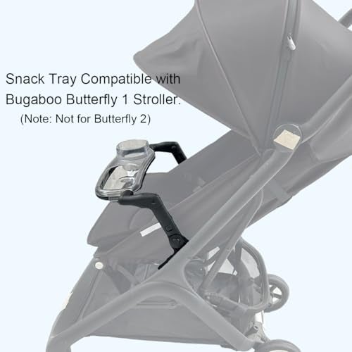 Feliliber Snack Tray Compatible with Bugaboo Butterfly 1 Stroller Transparent Tray Detachabl to Clean Quick Install Folds with Stroller NOT for Butterfly 2 - Image 3