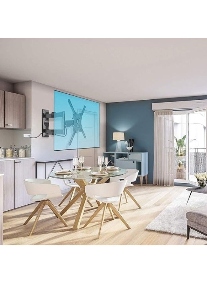 Full-Motion TV Wall Mount for 32–55 Inch Screens – Adjustable Tilt & Swivel – Heavy-Duty Support up to 60 lbs - Image 4