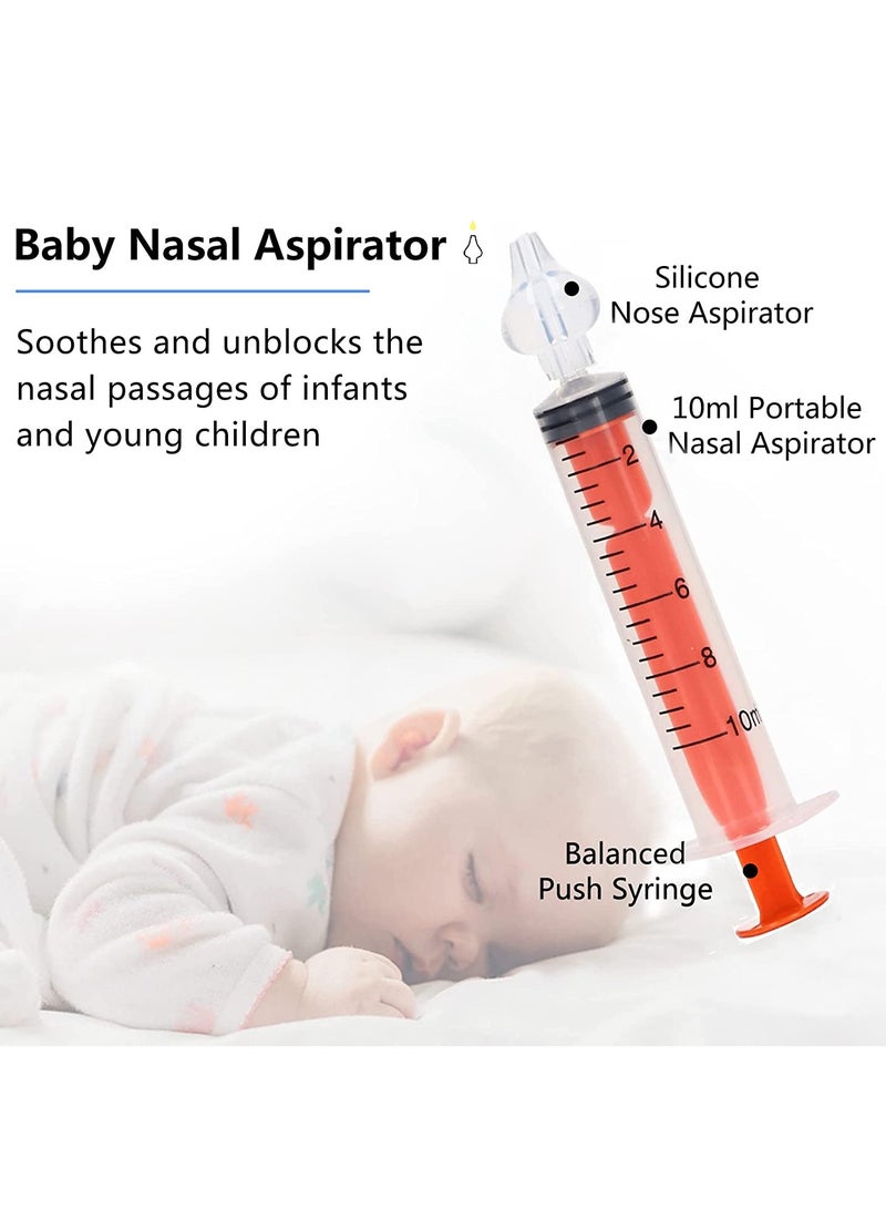 PYLCO SMART Baby Nasal Aspirator, 10ML Nasal Rinse Kit, 4Pcs Baby Nasal Irrigator Silicone Baby Nose Cleaner Rinsing Device, Portable Infant Nose Wash Cleaner Neti Pot - Image 2