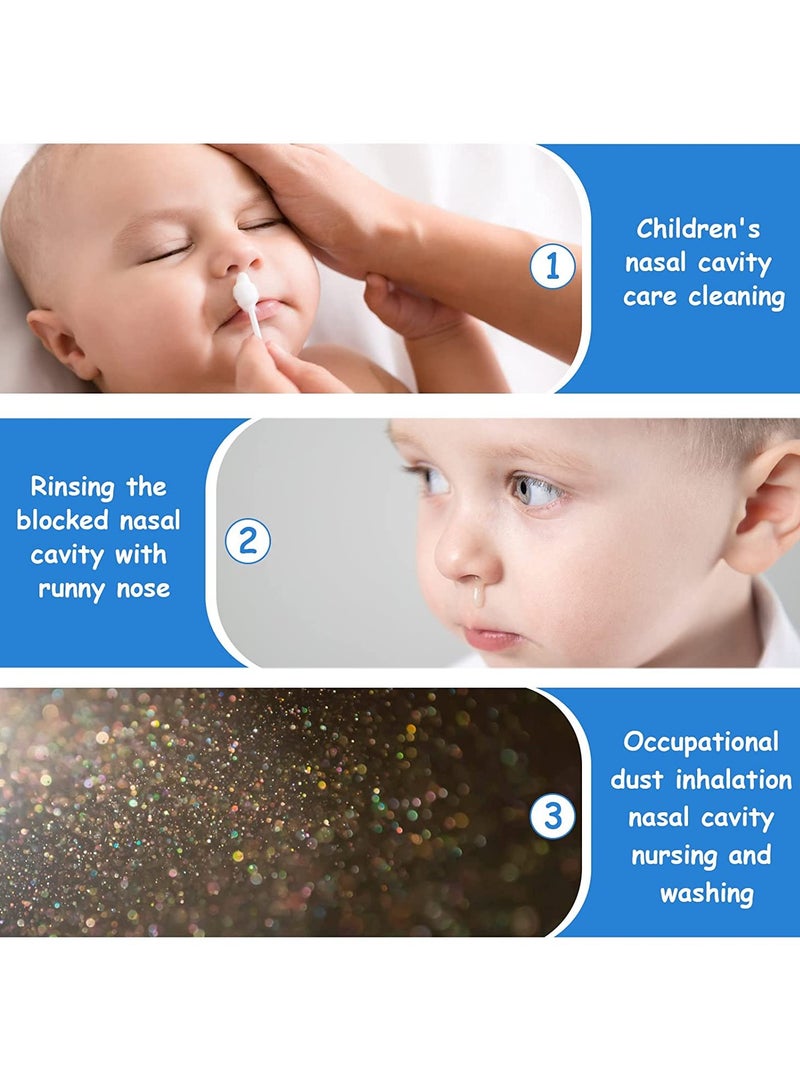 PYLCO SMART Baby Nasal Aspirator, 10ML Nasal Rinse Kit, 4Pcs Baby Nasal Irrigator Silicone Baby Nose Cleaner Rinsing Device, Portable Infant Nose Wash Cleaner Neti Pot - Image 4