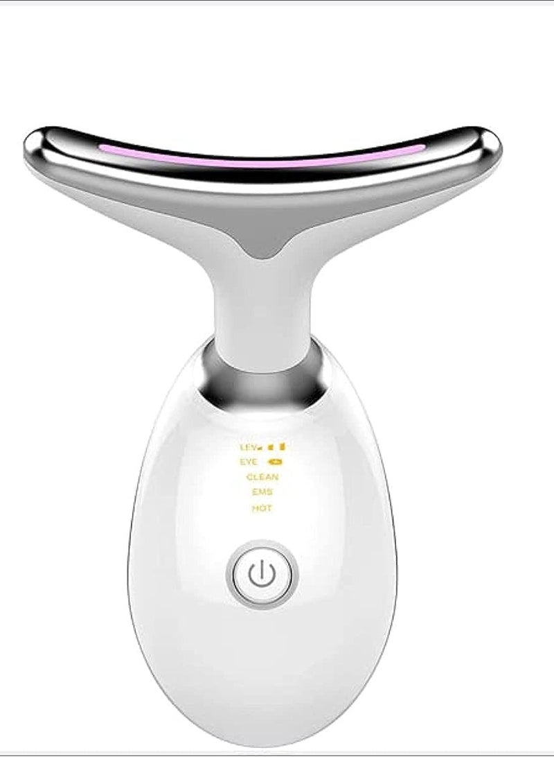 جهاز شد الوجه والرقبة، مدلك بالموجات فوق الصوتية مزيل للتجاعيد، مضاد للشيخوخة، تجديد البشرة قابل لإعادة الشحن، 3 أوضاع متعدد الالوان - Image 1
