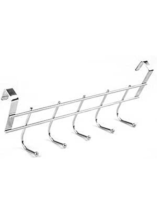 Stainless Steel Door Back Hook 5 Pack Space Saving Towel Rack - Image 1