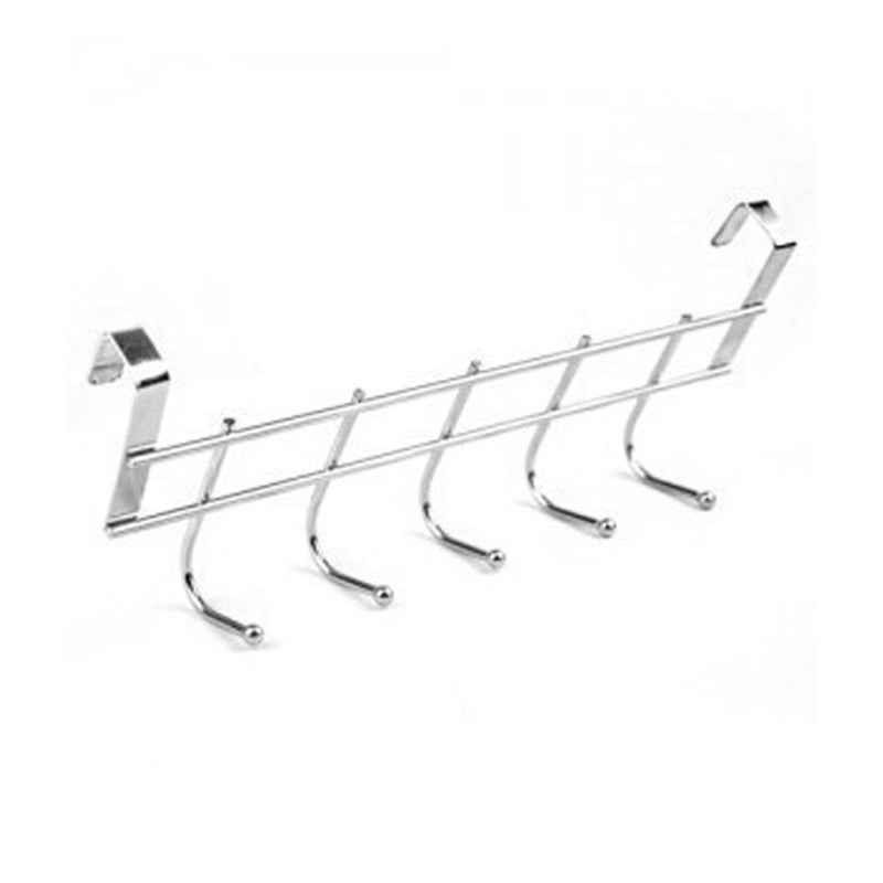 Stainless Steel Door Back Hook 5 Pack Space Saving Towel Rack - Image 2
