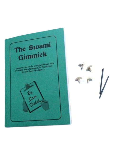 The Swami Gimmick Magician'S Mind Reading Prediction Nail Writer With Routines Book And 4 Leads For Real Close Up Mentalism Magic Tricks