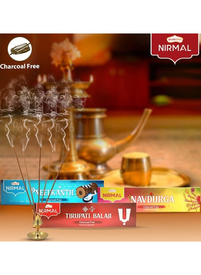 Nirmal Neelkanth, Navdurga & Tirupati Balaji Premium Fragrance 210 Incense Stick Agarbatti by Shubhkart (Pack of 3)  - Image 2