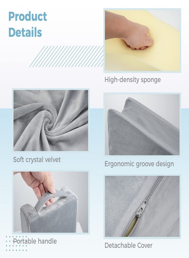 Anjetan Upgraded Arm Elevation Pillow, Ergonomic Elbow Support Pillow for Bed Sores, Soft Arm Rest Wedge Pillow with High Density Foam for Sleeping Recovery Care -Detachable Case - Image 4