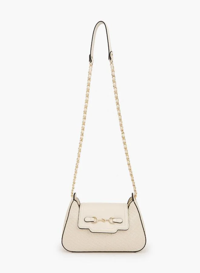 سيليست Monogram Embossed Crossbody Bag With Chain Strap