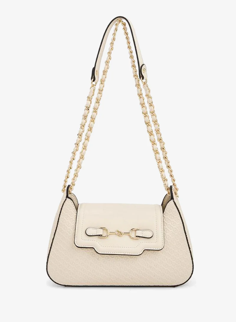 سيليست Monogram Embossed Crossbody Bag With Chain Strap