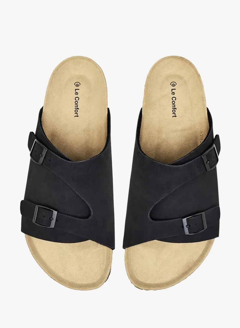 لو كونفورت Men Buckle Detail Comfort Sandals