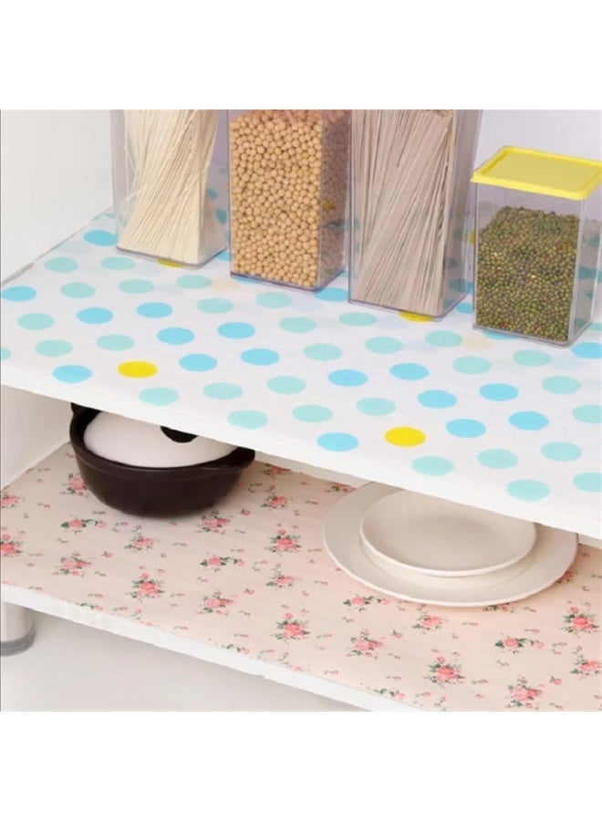 بطانات أدراج المطبخ- درج رف ورقي منقط مقاوم للماء. كمفارش غير قابلة للانزلاق للدولاب والثلاجة، تعمل كبطانة رفوف ودواليب متعددة الاستخدامات، إكسسوار مطبخ، 200 × 45 سم - Image 5